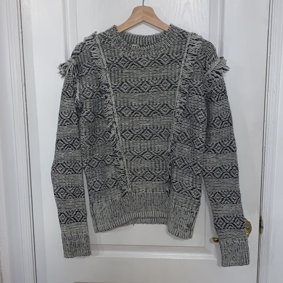 GAP Wool-Blend Fringe Crewneck Sweater - Picture 3 of 5